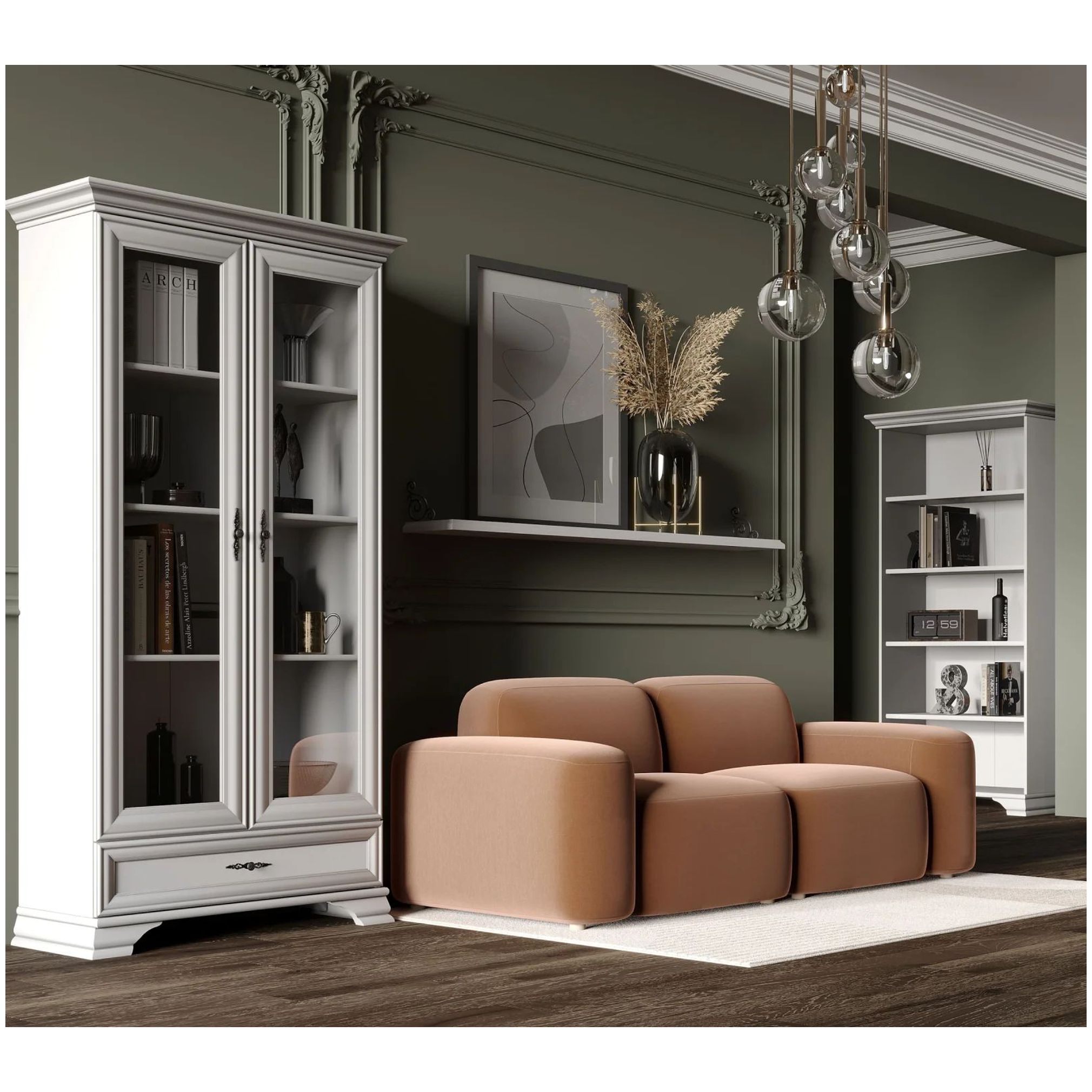 Картинка KENTAKI шкаф S320-REG/90 (Белый) интернет-магазин мебели FreeTime