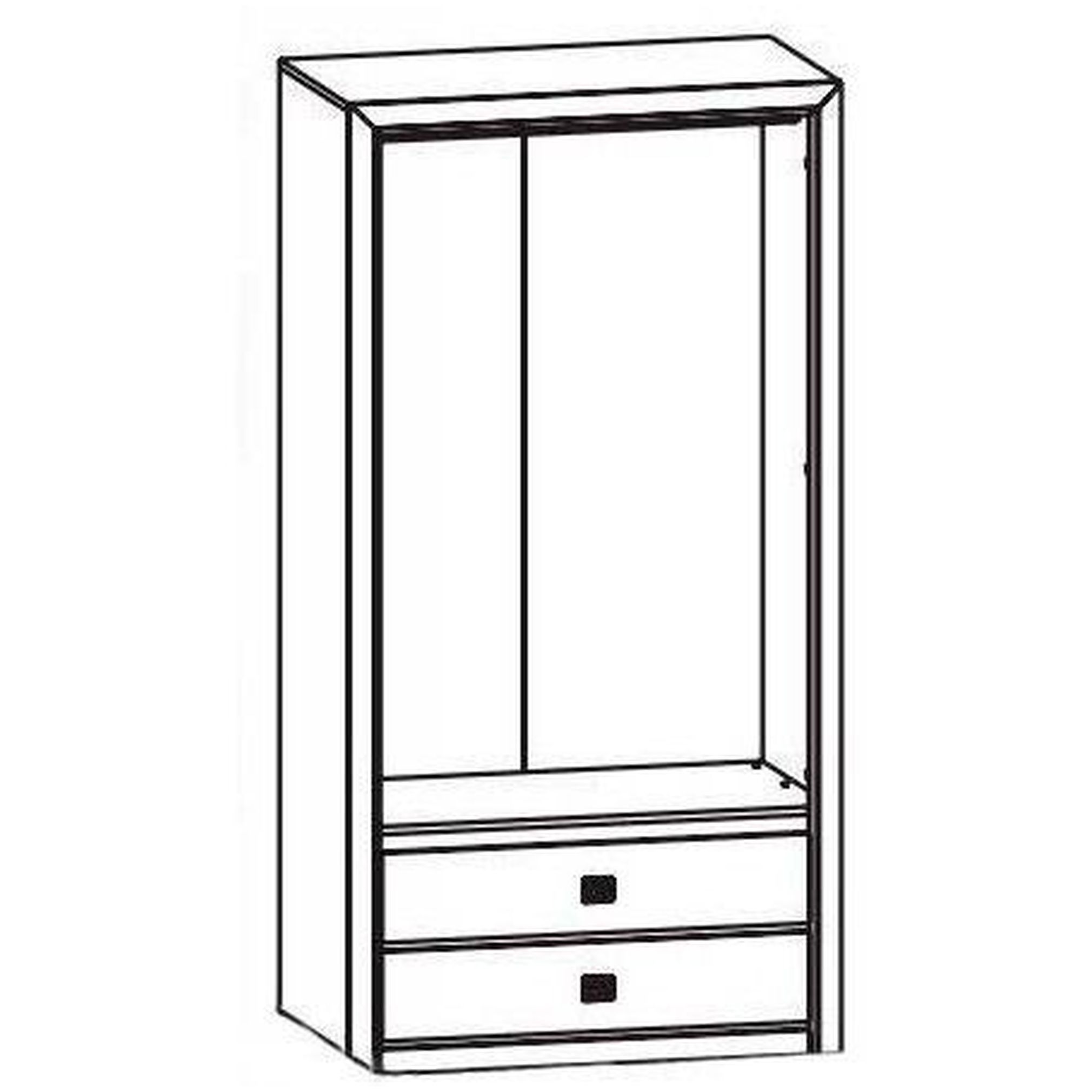 Картинка Коен шкаф SZF2D2S (Венге/Штрокс) интернет-магазин мебели FreeTime