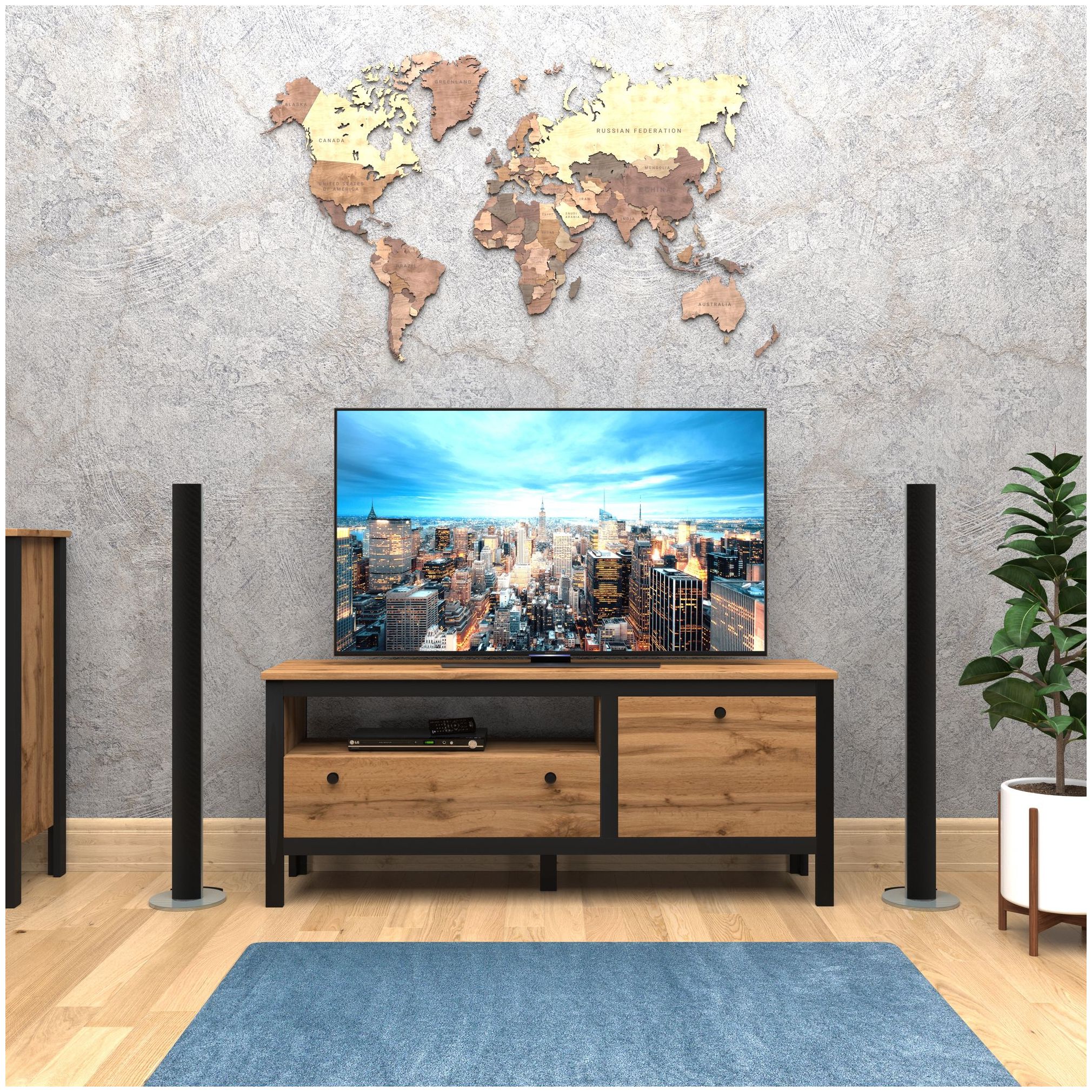 Картинка LOFT тумба RTV1D1S интернет-магазин мебели FreeTime