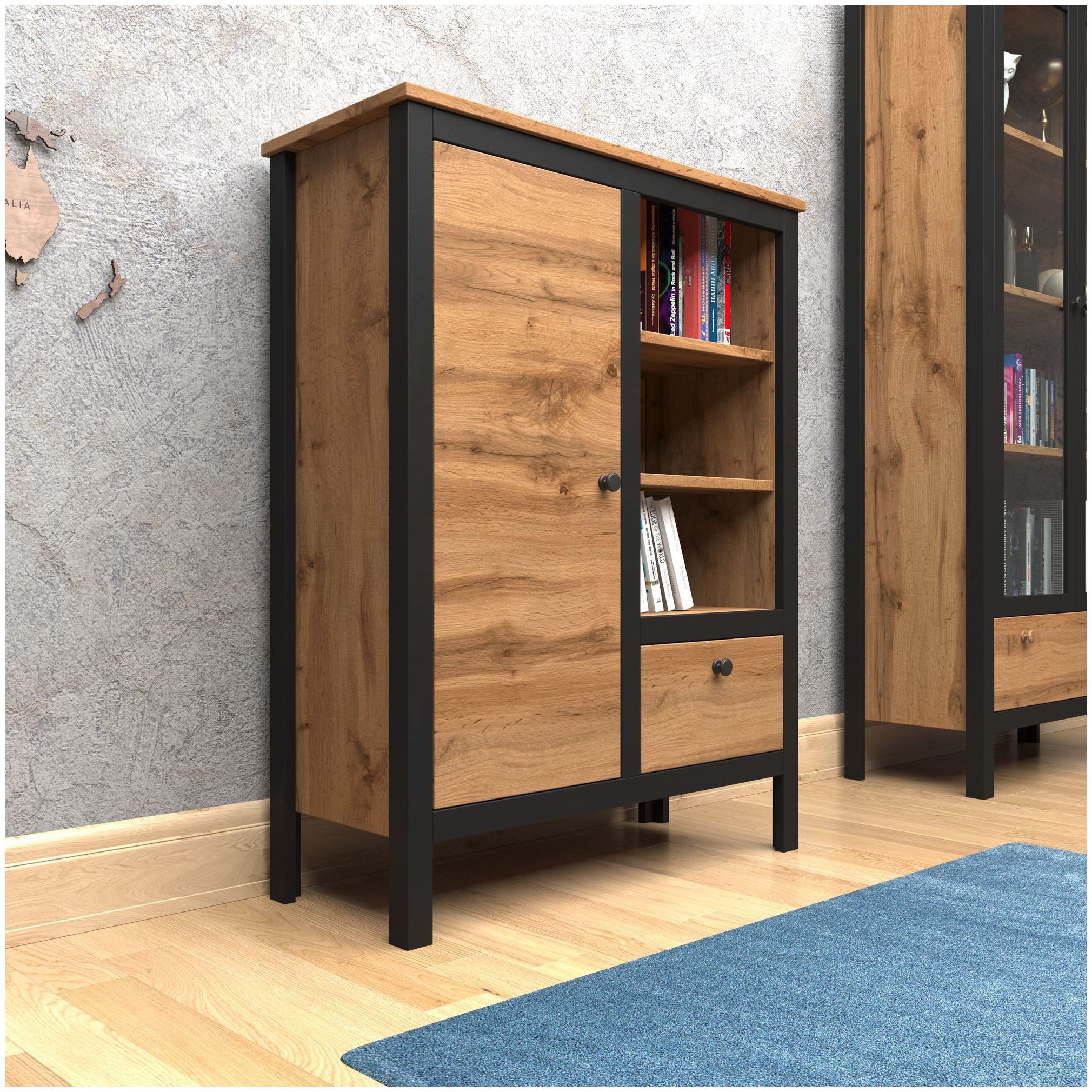 Картинка LOFT шкаф REG1D1S/90 интернет-магазин мебели FreeTime