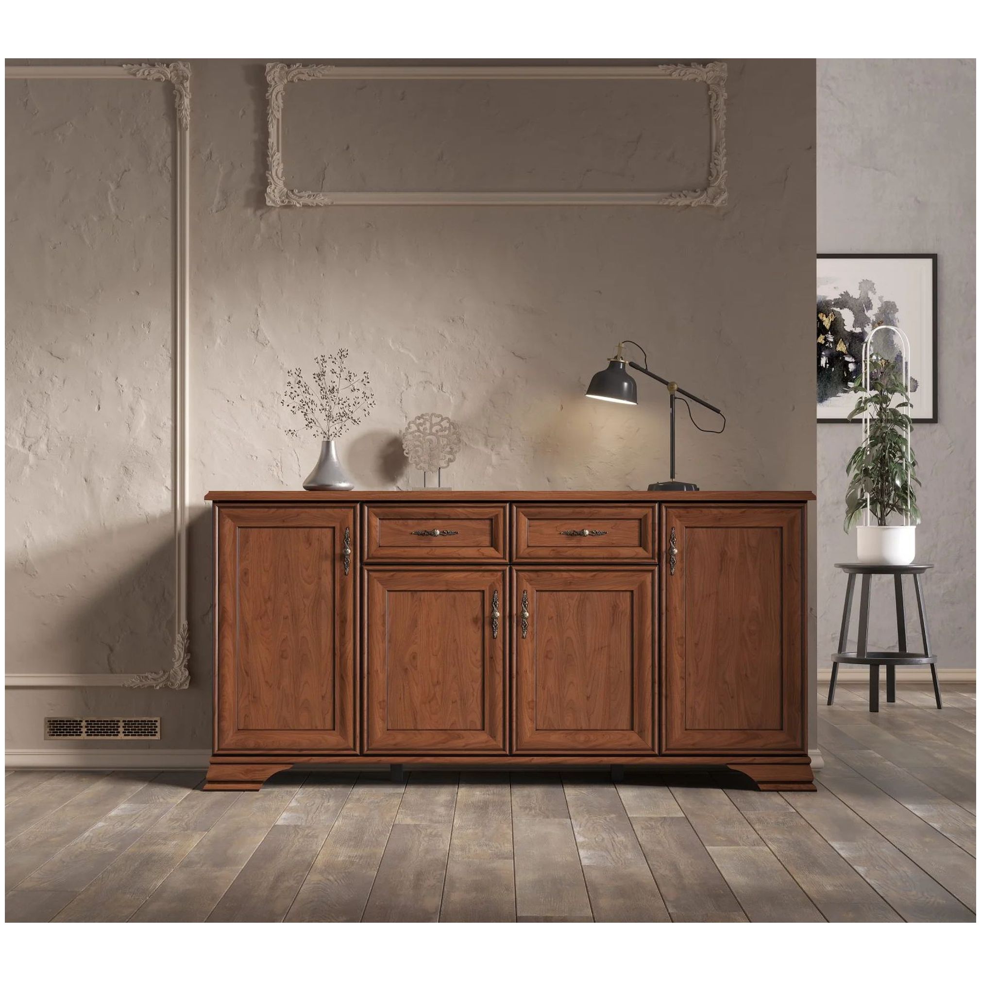 Картинка Кентаки тумба KOM4D2S (Каштан) интернет-магазин мебели FreeTime