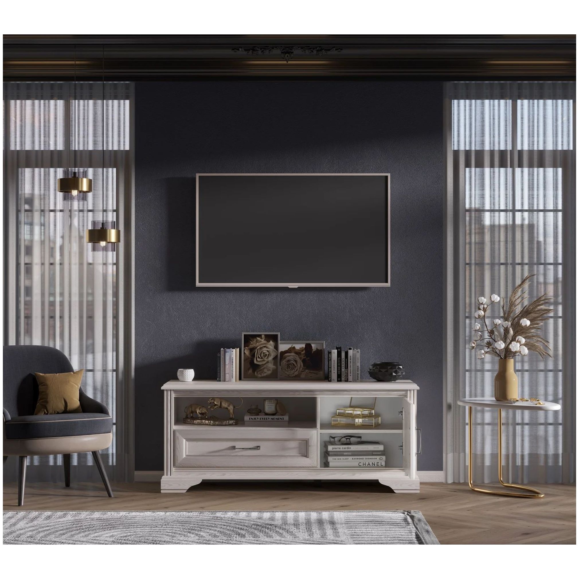 Картинка Стилиус ТВ тумба RTV1D1S интернет-магазин мебели FreeTime