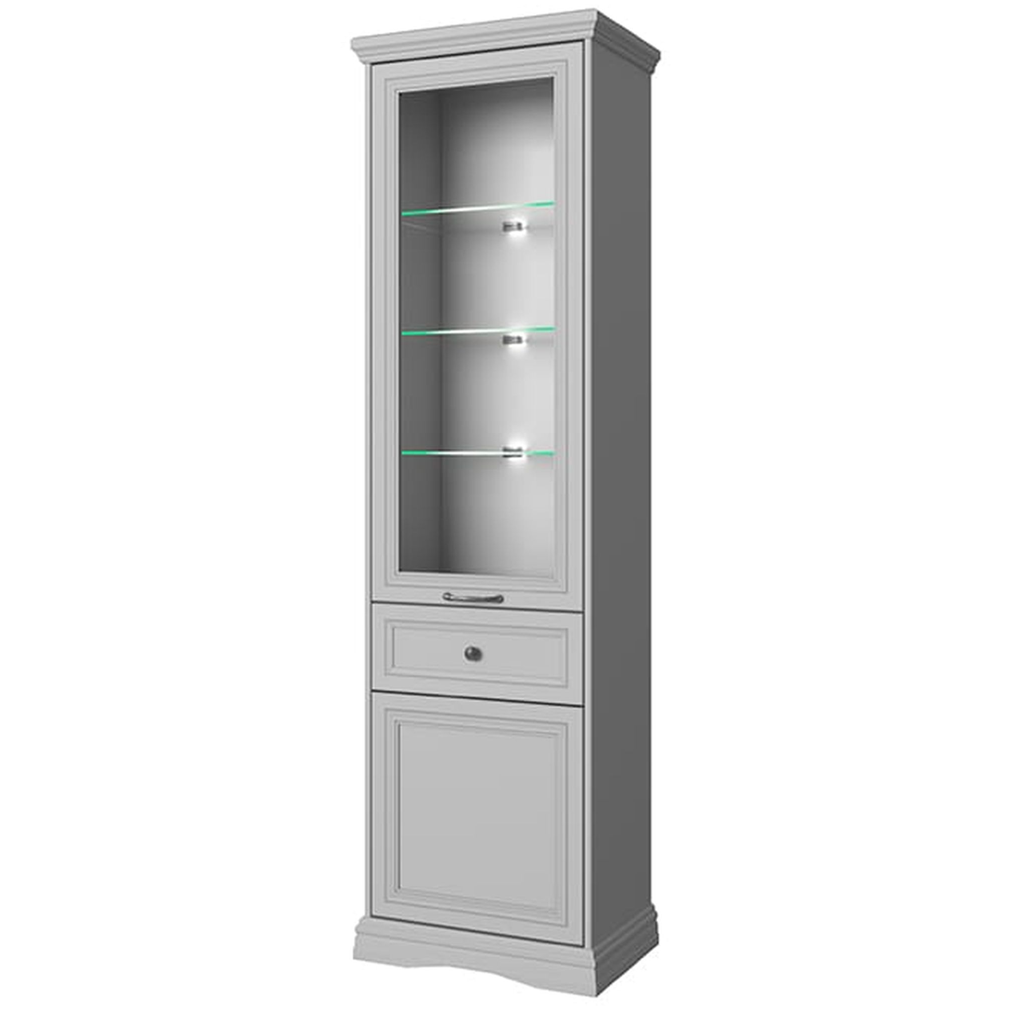 Картинка Валенсия шкаф с витриной 1V1D1S интернет-магазин мебели FreeTime