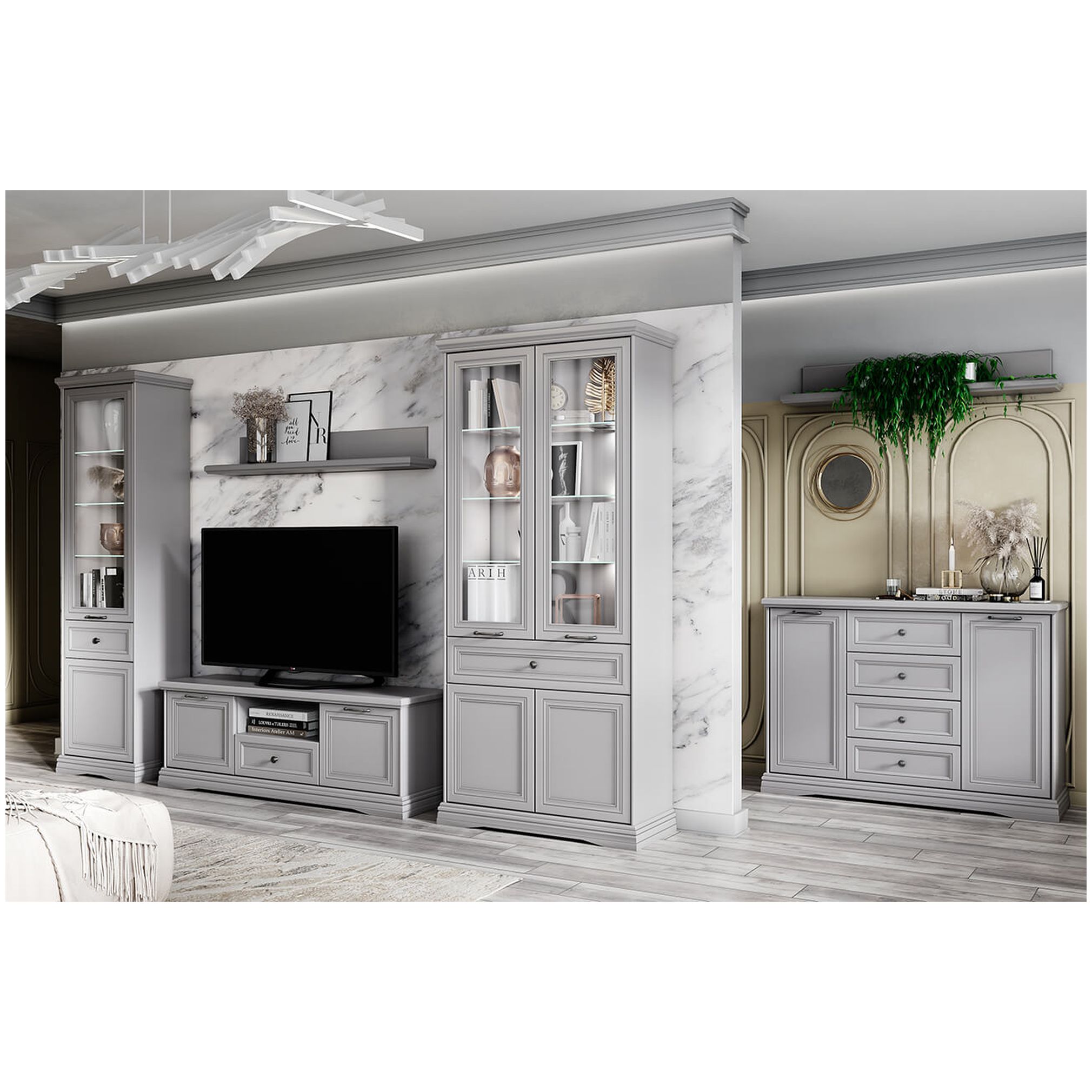 Картинка Валенсия тумба ТВ RTV 2D1SN интернет-магазин мебели FreeTime