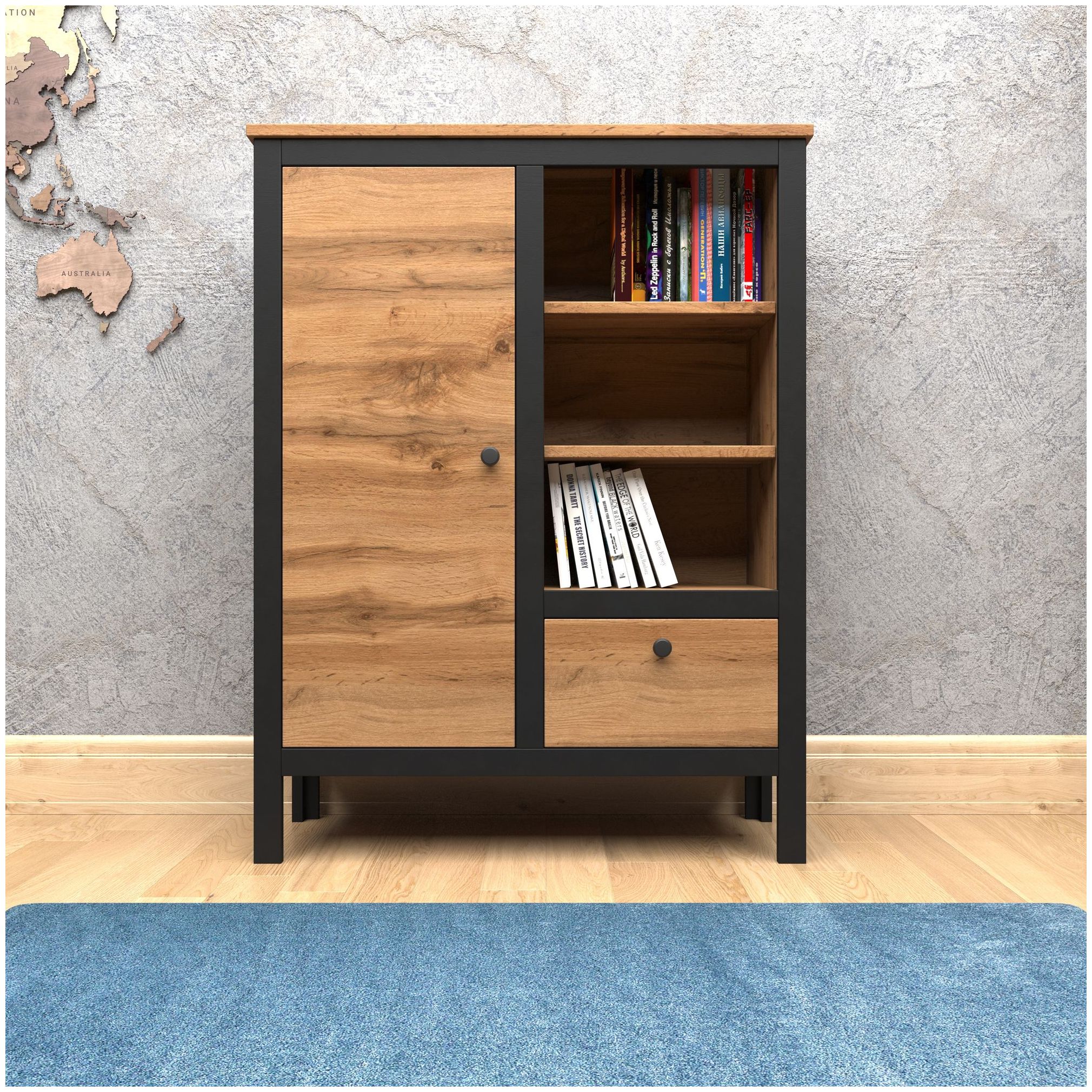 Картинка LOFT шкаф REG1D1S/90 интернет-магазин мебели FreeTime