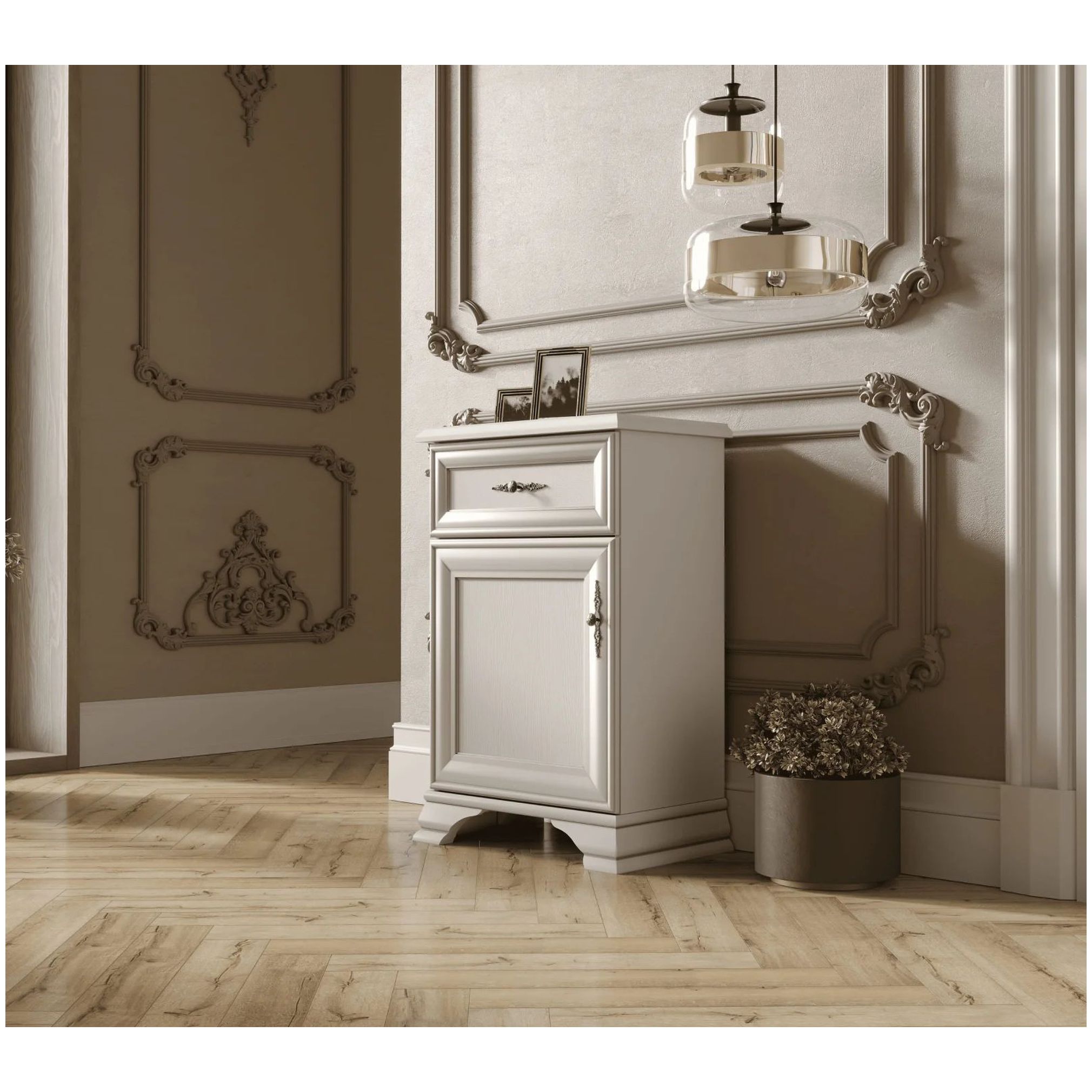 Картинка Кентаки тумба левая S320-KOM1D1S/L (Белый) интернет-магазин мебели FreeTime