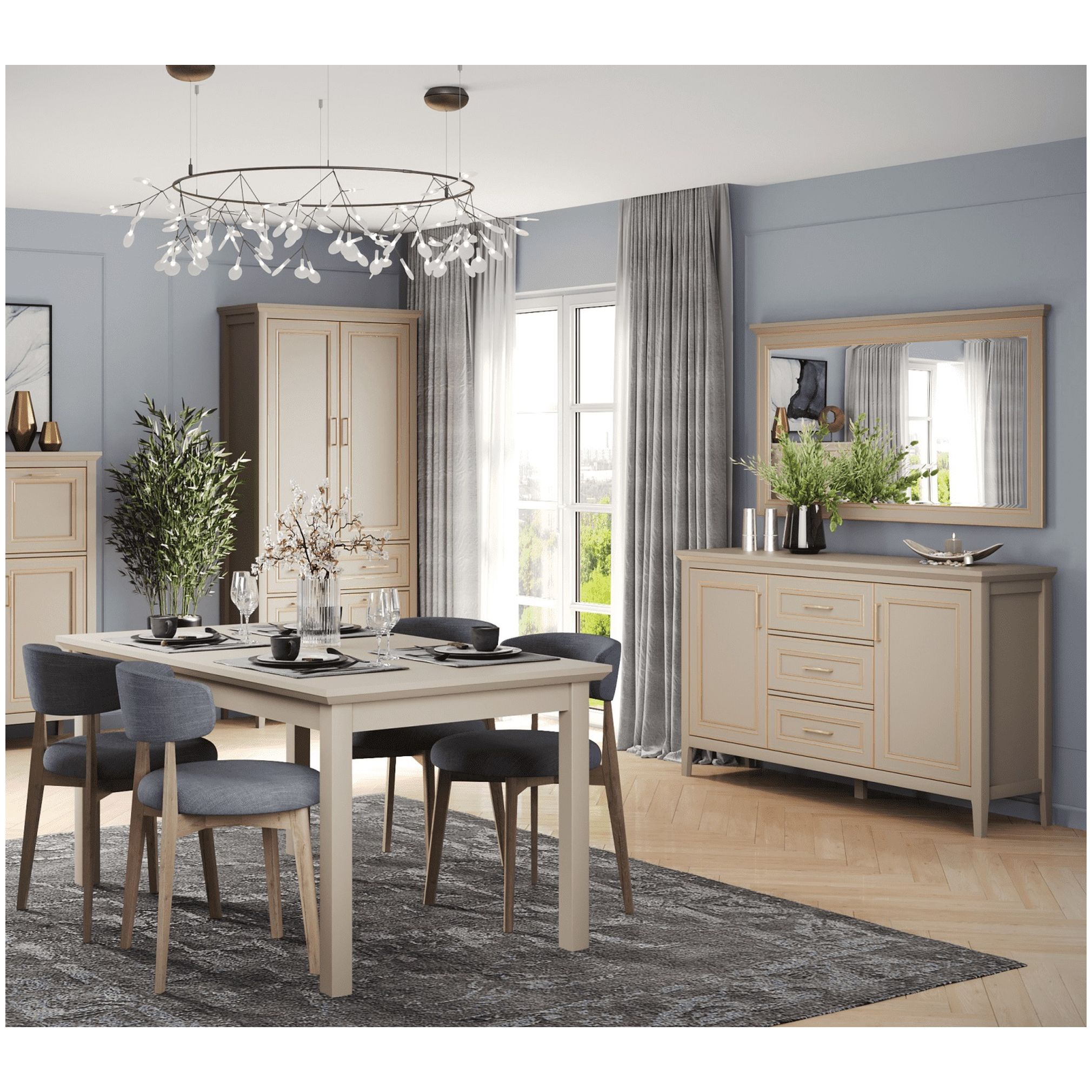 Картинка Классик тумба с витриной KOM2D3S интернет-магазин мебели FreeTime