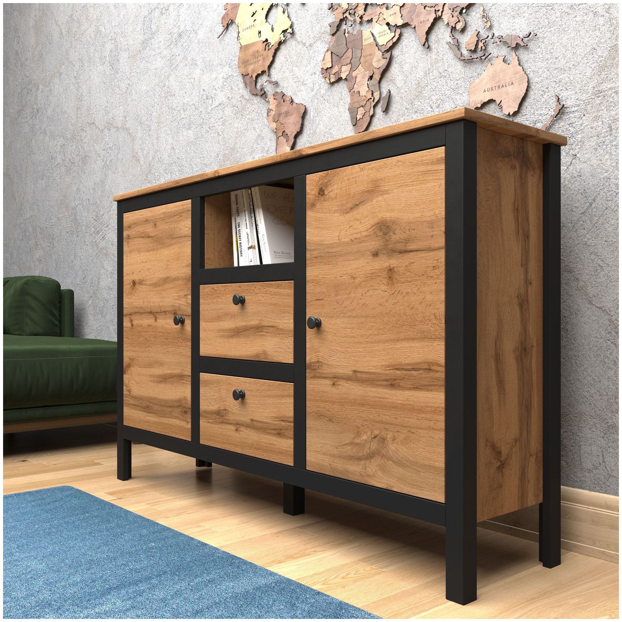 Картинка LOFT тумба KOM2D2S/150 интернет-магазин мебели FreeTime