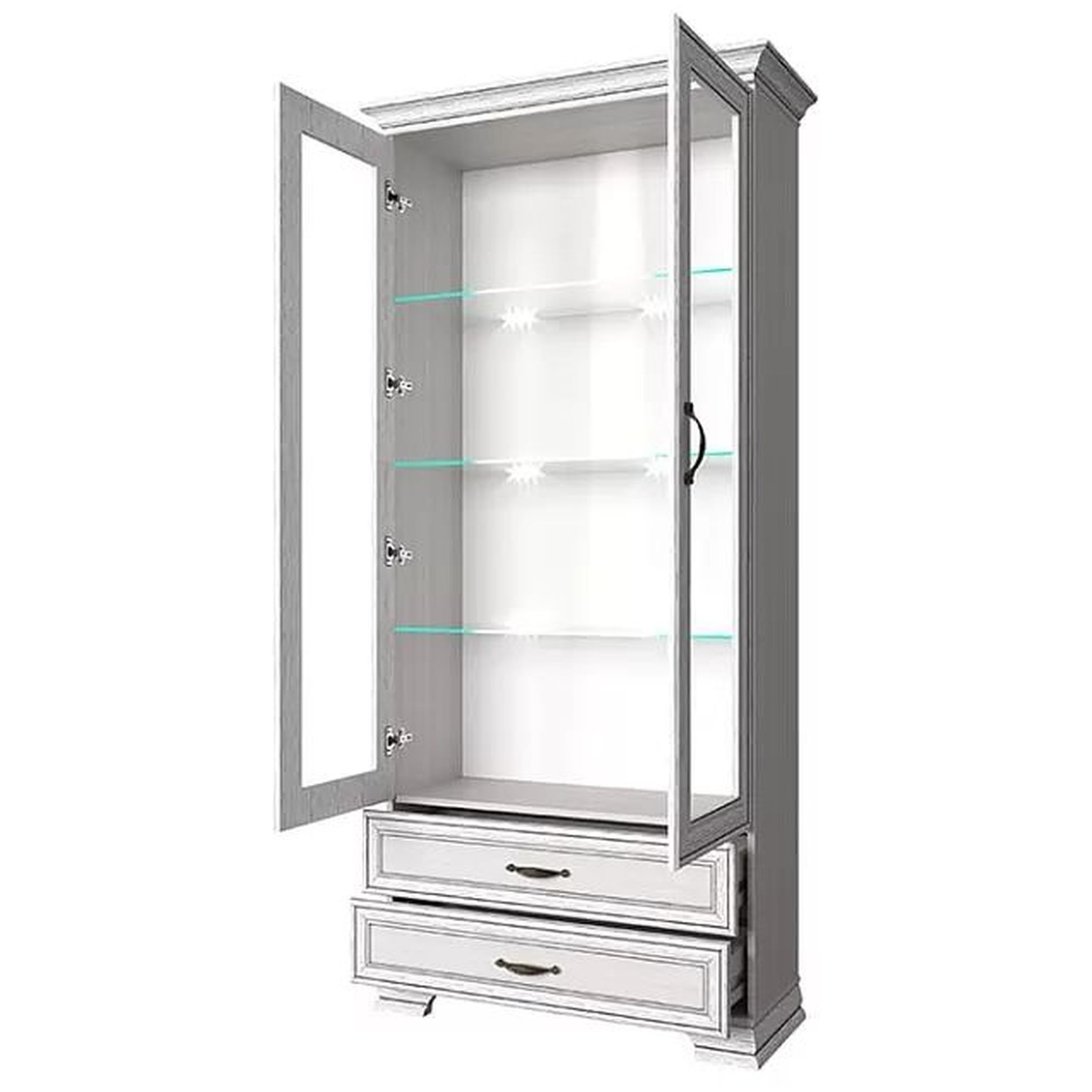 Картинка Тиффани шкаф с витриной 2V2S интернет-магазин мебели FreeTime
