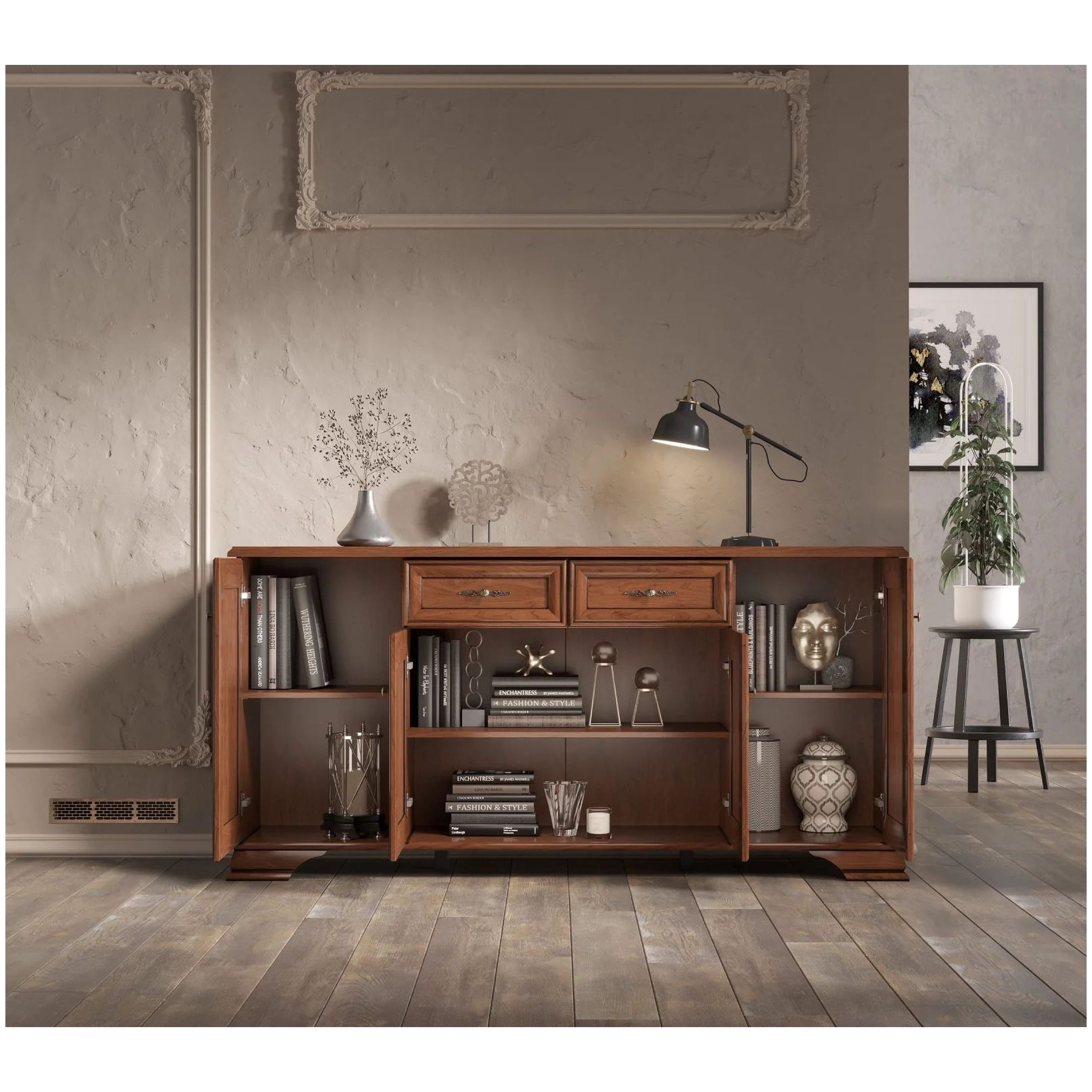 Картинка Кентаки тумба KOM4D2S (Каштан) интернет-магазин мебели FreeTime