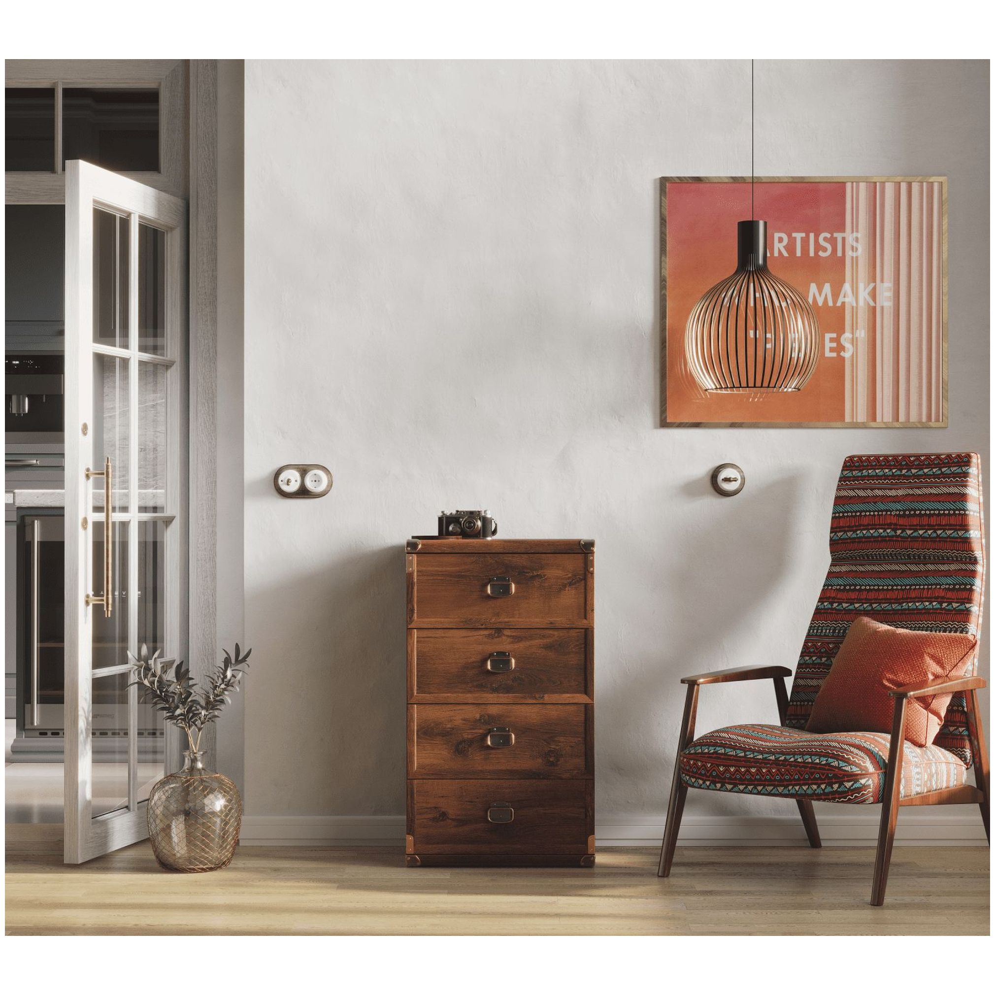 Картинка Индиана комод JKOM 4s/50 (Дуб саттер) интернет-магазин мебели FreeTime