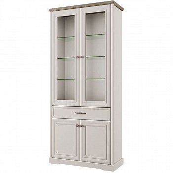Картинка Тоскана шкаф с витриной 2V2D1S интернет-магазин мебели FreeTime